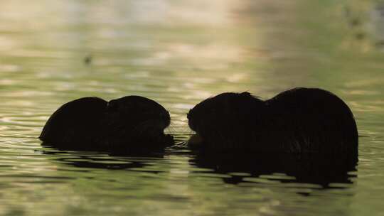 海狸鼠、食草动物、Coypu、啮齿动物