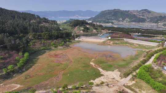 福建福州罗源湾樱花园航拍