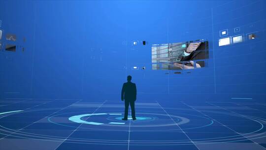 高清4K科技环绕科技大屏AE模板AE视频素材教程下载