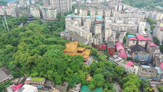 航拍衡阳市雁峰公园