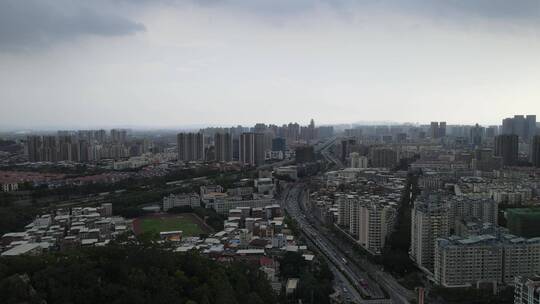 航拍 福建 泉州 城市 风光 暴雨来临