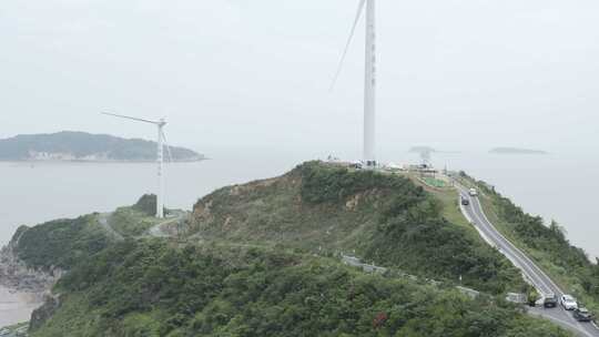 原创航拍LOG台州玉环1号公路风力发电4K-4-5