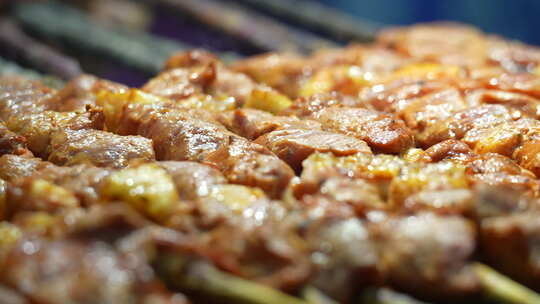 烧烤 烤羊肉串 美食烧烤 撸串烤串 夜市小吃