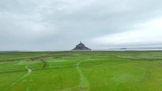 海边城堡的远景视频