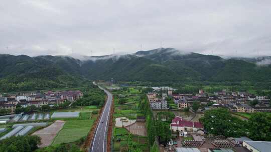 雨后乡村风景航拍