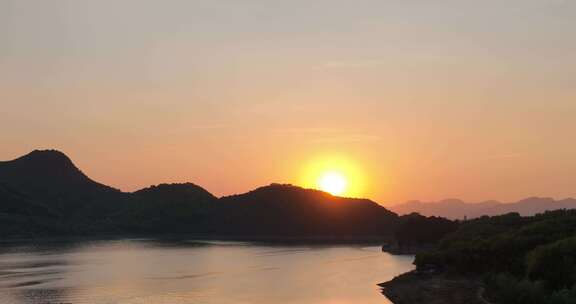 金海湖碧波岛旅游度假区风景景色航拍