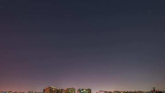 北京城区的夜空 星空 夜晚繁星视频素材模板下载