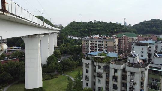 航拍武汉现代化城市建筑