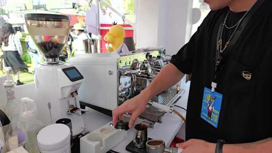 咖啡机户外制作咖啡奶茶