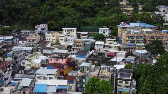 香港居民楼城市航拍