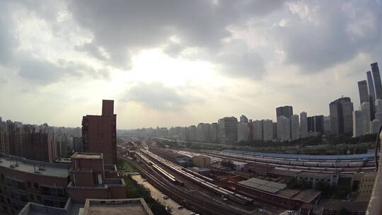 北京 城市铁轨 俯拍