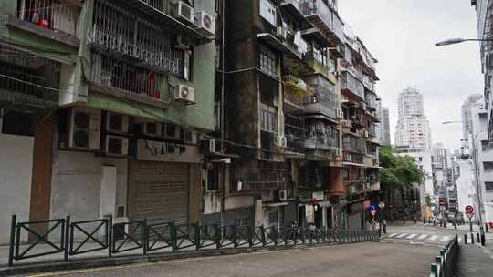 【正版素材】澳门城市街道