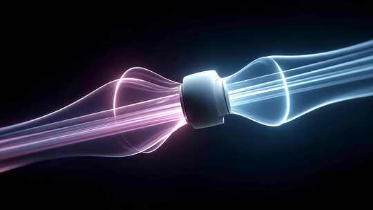 科技能量汇聚中心点迸发光芒