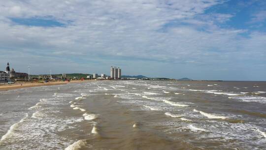 海岸线海浪素材