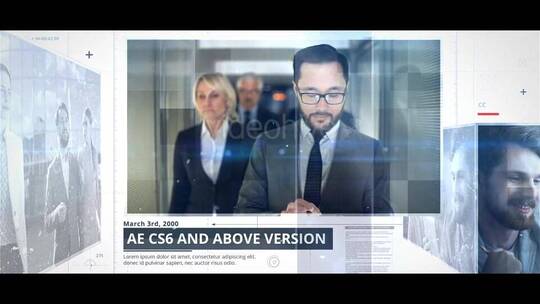 商务风会议介绍企业宣传片图文展示AE模板AE视频素材教程下载
