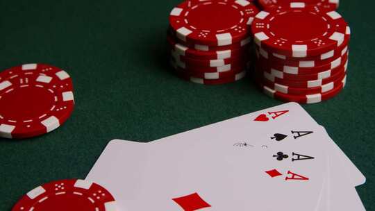赌博扑克筹码视频素材模板下载