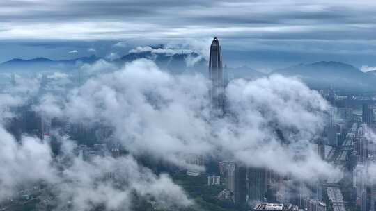 深圳城市云海航拍