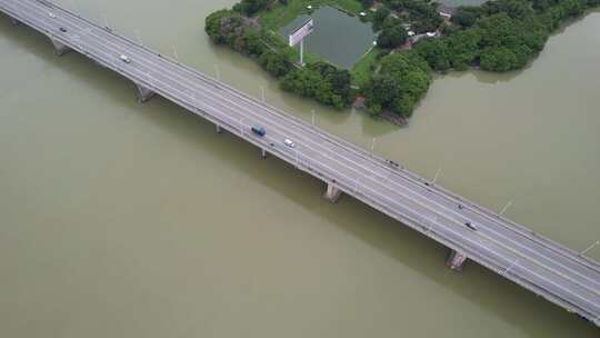 河流公路航拍