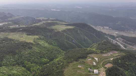 龙里油画大草原傍晚航拍