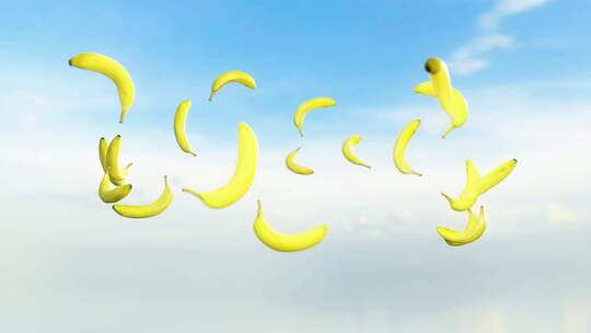 C4D 香蕉蓝莓桃子水果三维动画