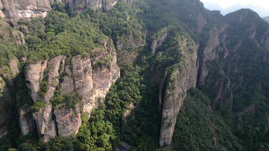 航拍5A景区雁荡山灵岩景观区展旗峰视频