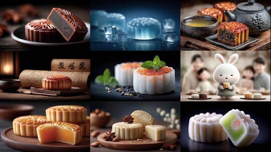 中秋节中秋佳节月饼团圆美好味道阖家欢乐高清在线视频素材下载