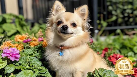 可爱博美犬小狗狗的治愈瞬间