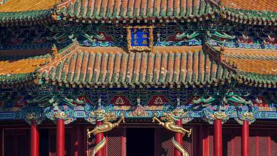 沈阳旅游故宫大政殿光影延时