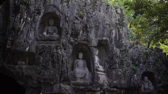 杭州灵隐寺飞来峰塑像