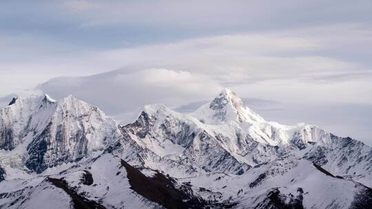 贡嘎雪山延时摄影素材