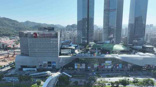 东莞民盈国贸中心购物中心航拍商城商场广场视频素材模板下载
