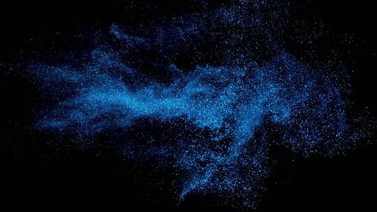 蓝色粒子颗粒光斑闪烁 (1)