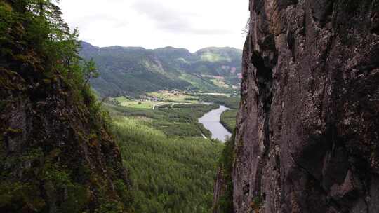 峡湾，岩石峡谷，崎岖的地形，内陆