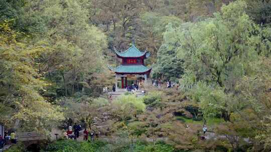 长沙岳麓山自然风光航拍