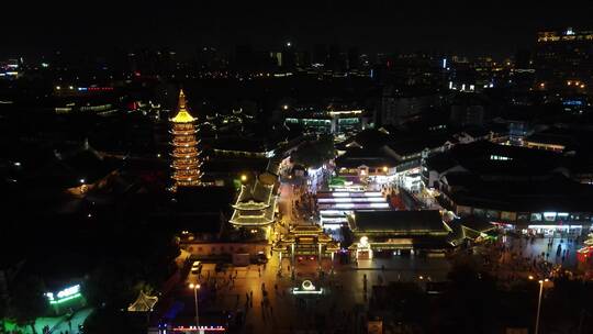 南禅寺夜景4K航拍原素材