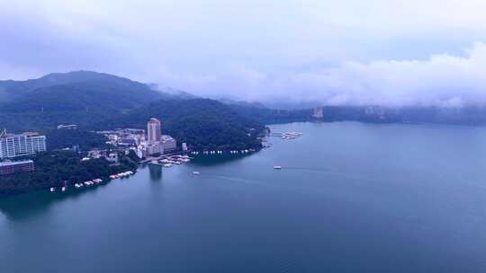 台湾 日月潭 空拍 自然风光