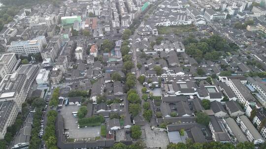 航拍浙江绍兴鲁迅故居5A景区