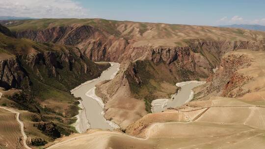 中国新疆伊犁阔克苏大峡谷鳄鱼湾自然风景