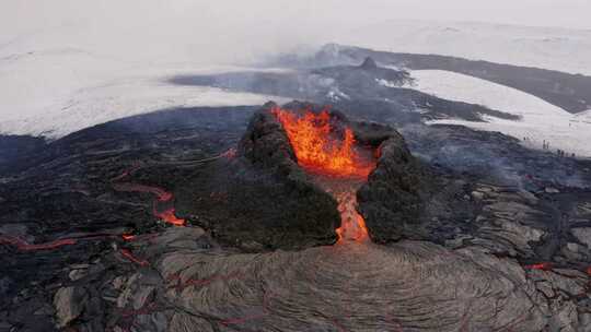 火山，喷发，熔岩，火山口