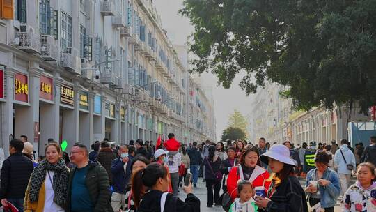 厦门中山路步行街人群人流