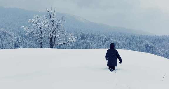 人，雪，冬天，寒冷