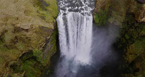 瀑布，冰岛， Skogafoss，Flo