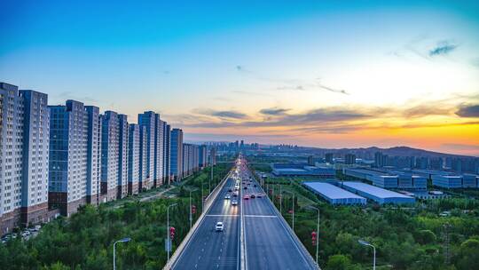 乌鲁木齐延时 城市晚霞 乌鲁木齐晚霞延时