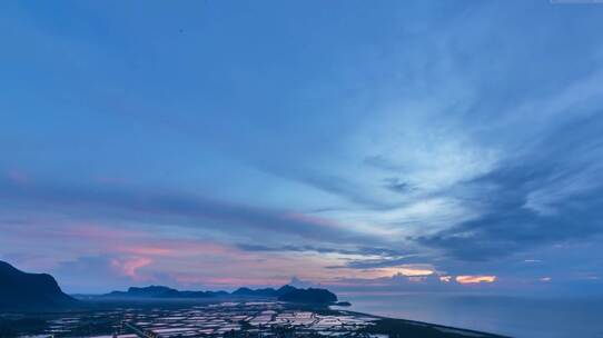 航拍乡村日出黎明延时风景