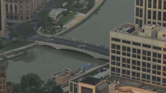 航拍上海 乍浦桥