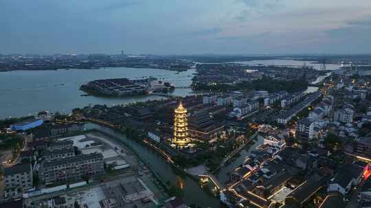 京杭运河苏州段平望四河汇集（航拍运镜）