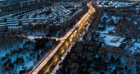 【高清6K】沈阳东陵雪景航拍