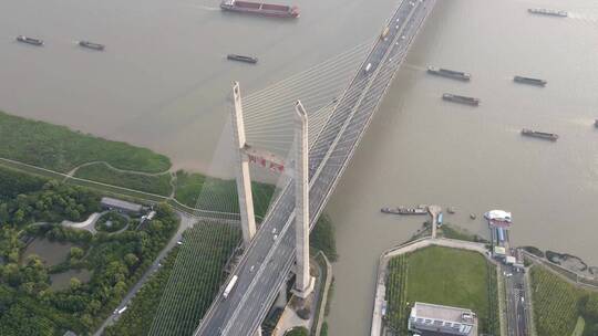 闵浦大桥航拍风光