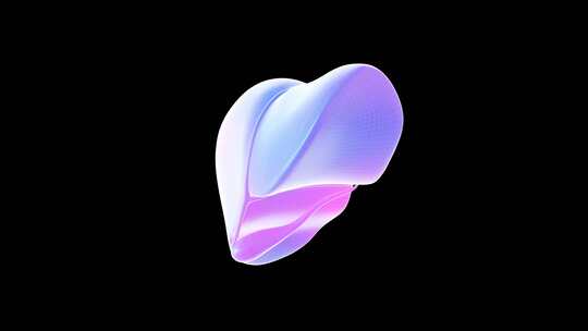 3D渲染抽象心形元素