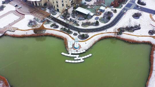 连云港硕项湖雪景0221视频素材模板下载